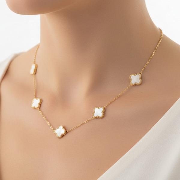 Colar de Trevo Branco