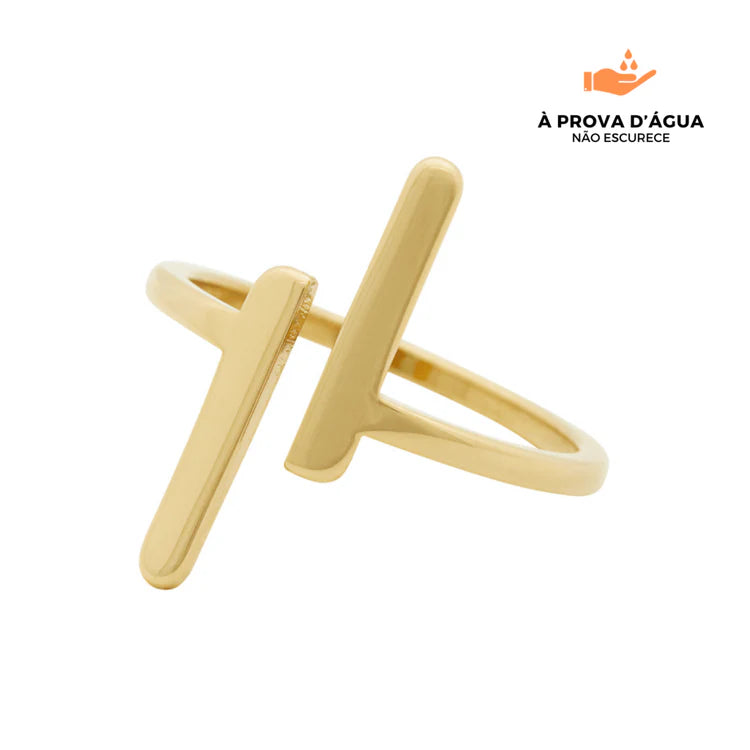 Anel Palermo Regulável Banhado em Ouro 18k