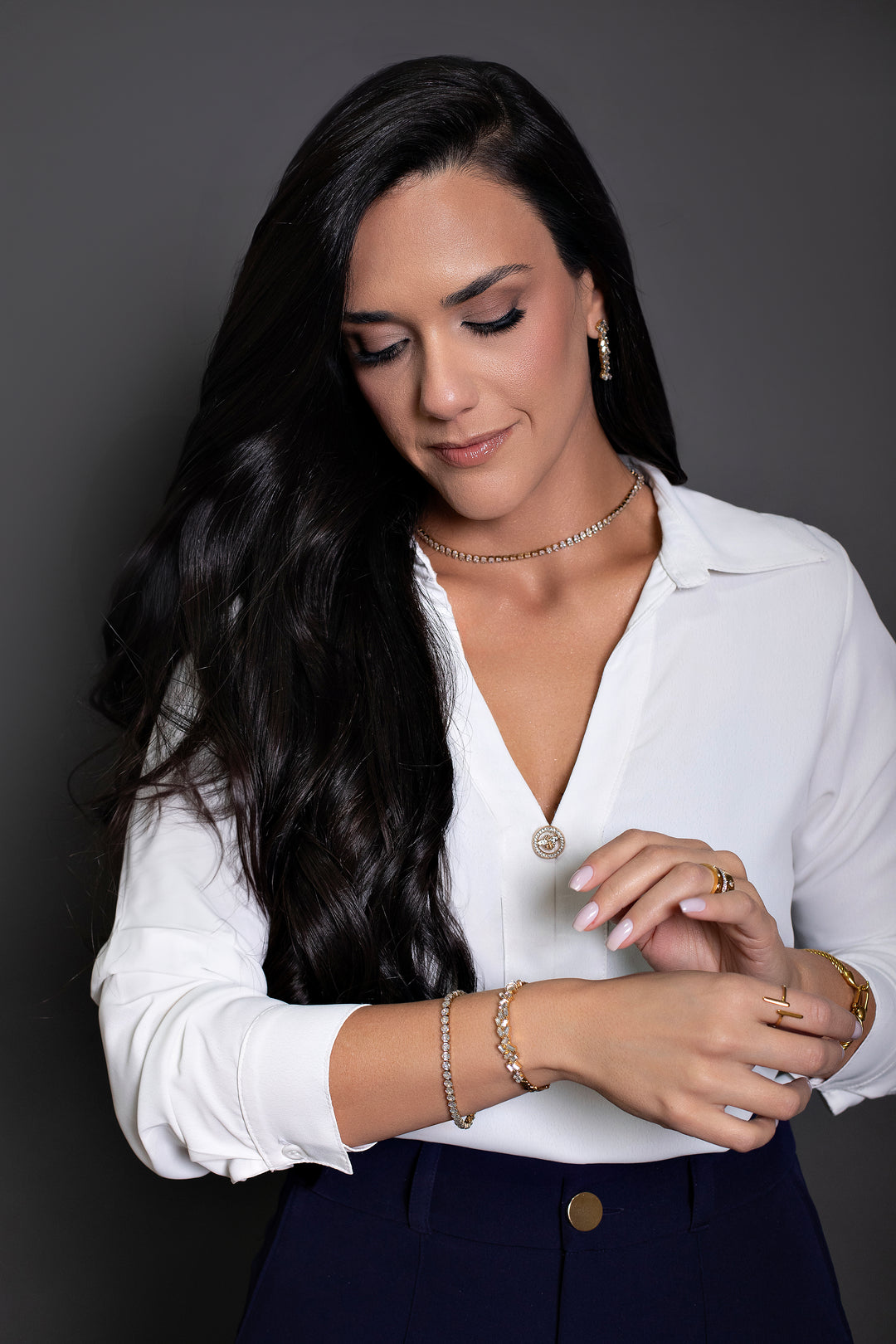 Anel Triplo Glamour Banhado em Prata