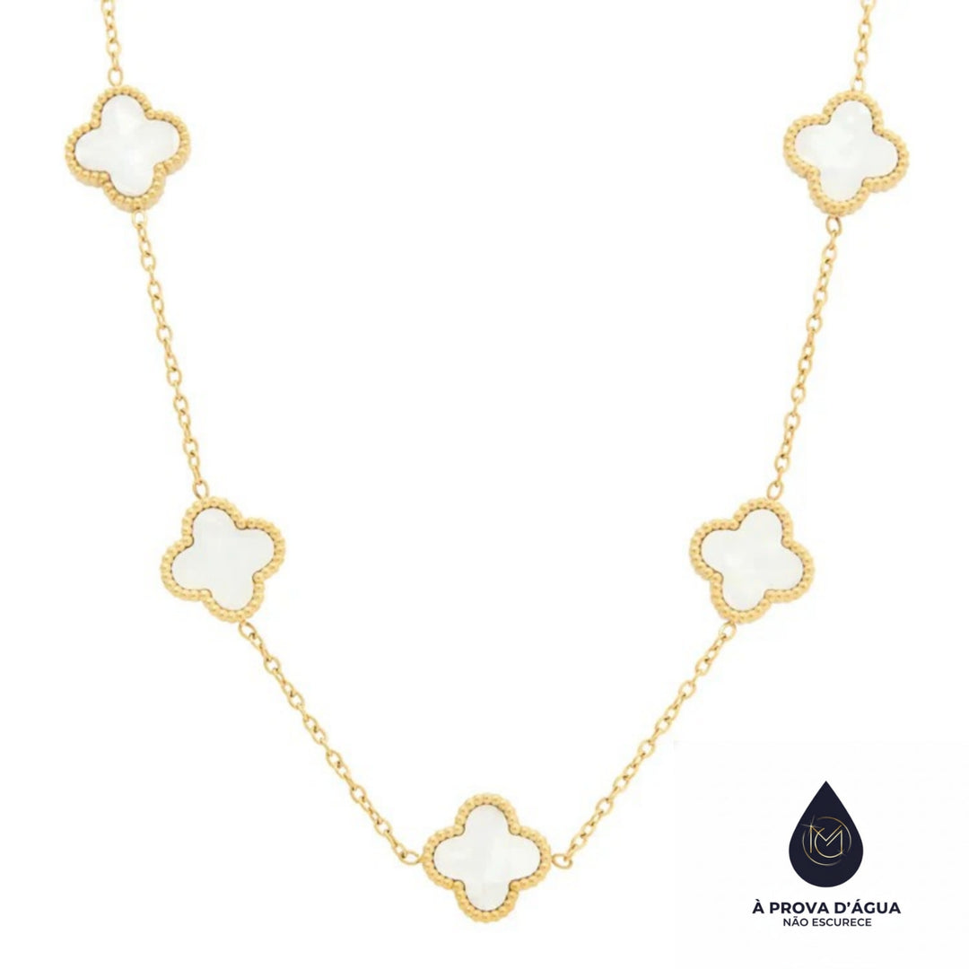 Colar de Trevo Branco