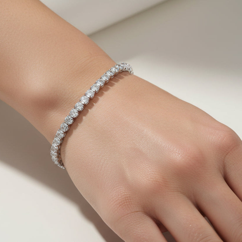 Pulseira Riviera Banhada em Prata