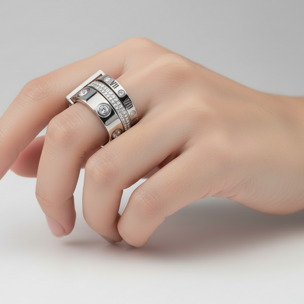 Anel Triplo Eternal em Prata