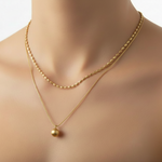 Carregar imagem no visualizador da galeria, Colar Duplo Esfera
