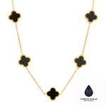 Carregar imagem no visualizador da galeria, Colar de Trevo Preto
