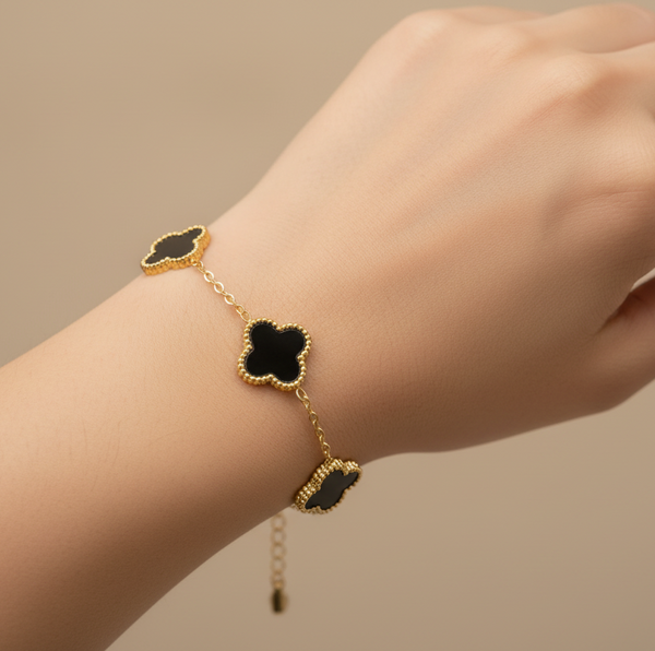 Pulseira de Trevo Preto