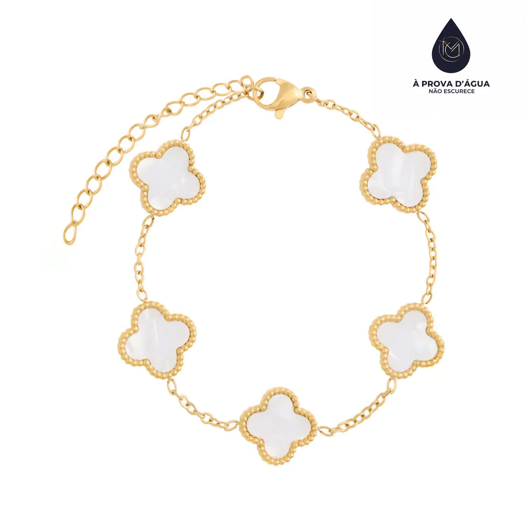 Pulseira de Trevo Branco
