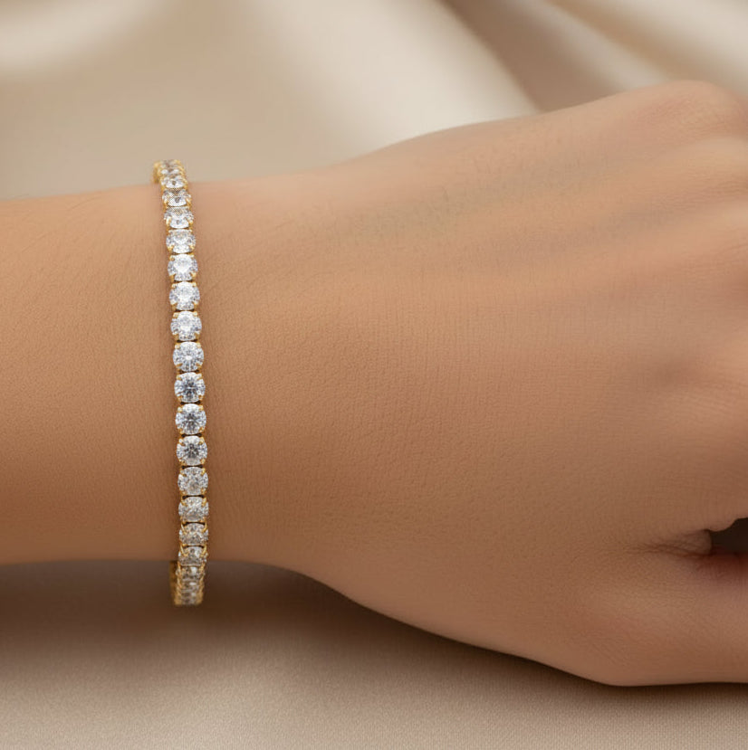 Pulseira Riviera Banhada em Ouro 18k