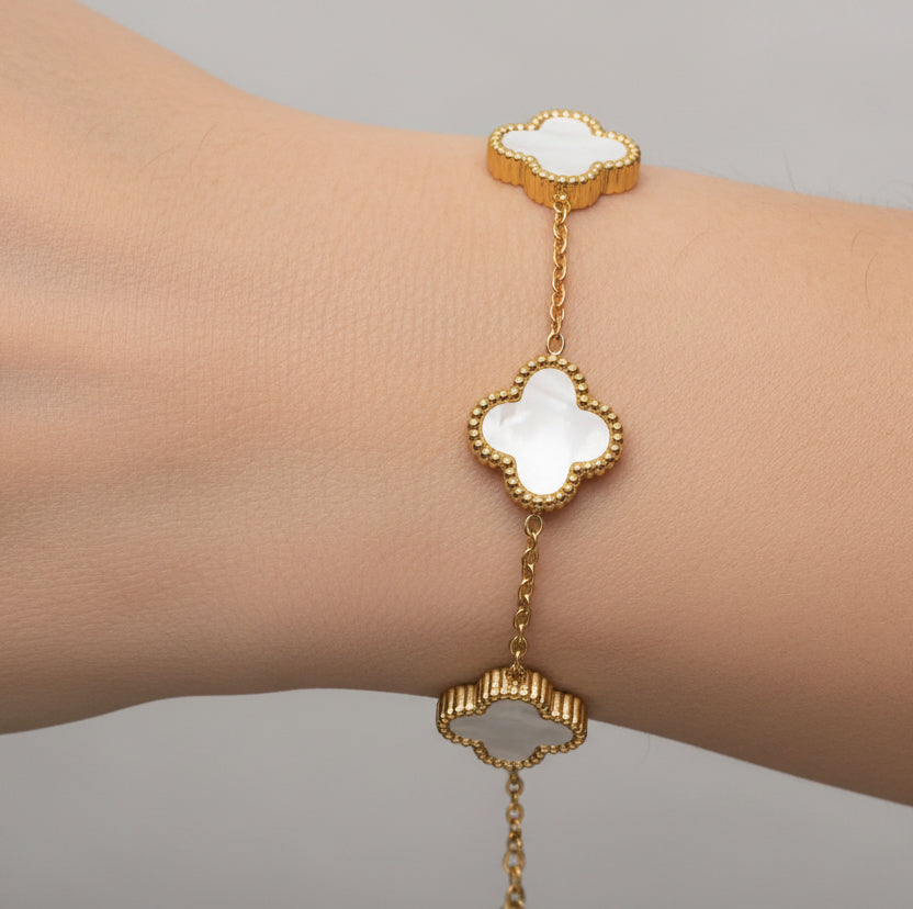 Pulseira de Trevo Branco